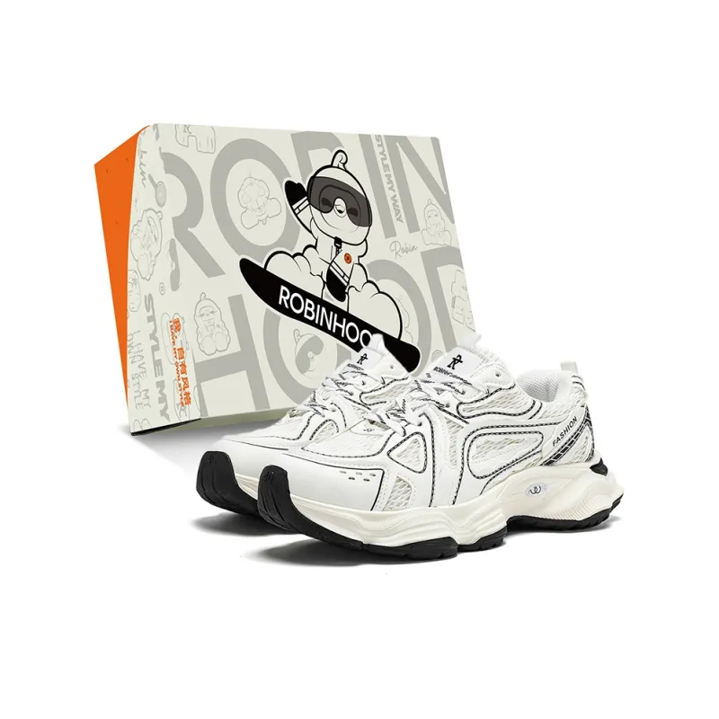 ROBINHOOD Cushioned Wear Resistant Coverage Support Low Top Chunky Sneakers Men's Box-0