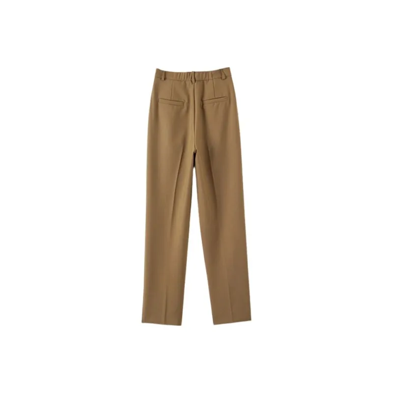Late White Casual Pants Women's-5