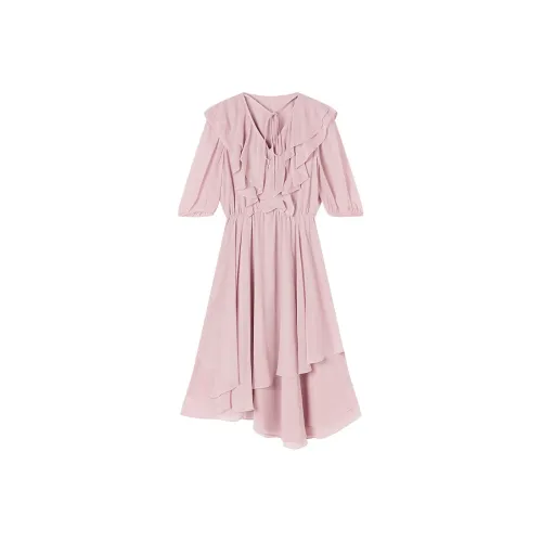 XIANGYING Short Sleeved Dress Women's