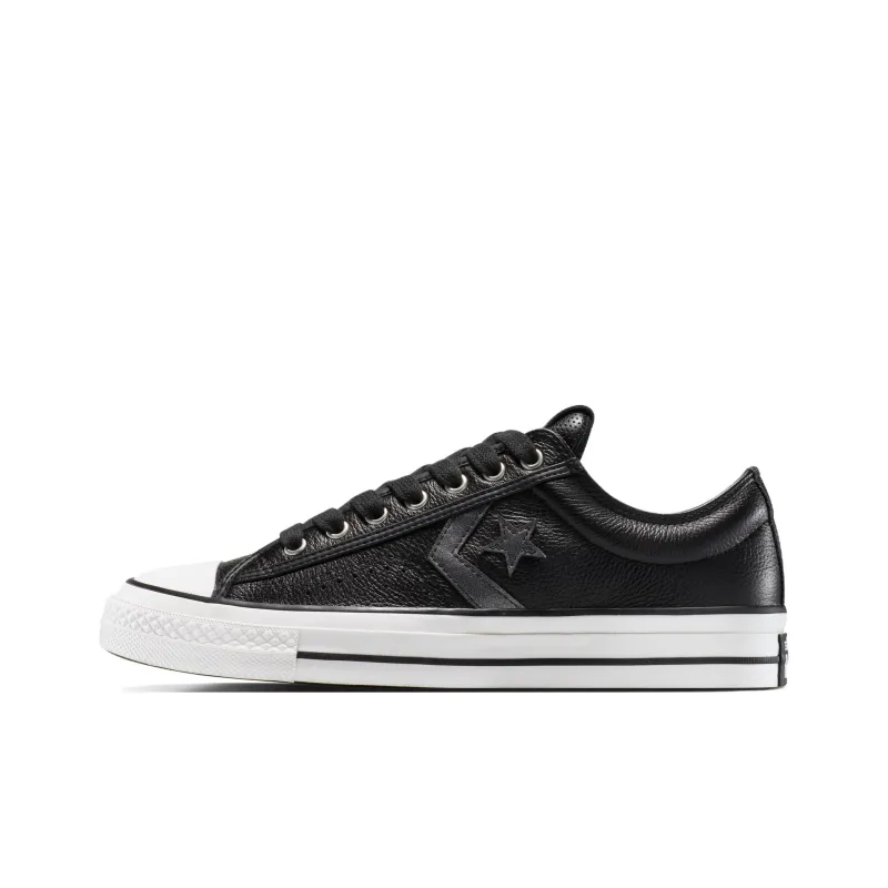 Converse Star Player 76 Low 'Metallic Black Leather'-0