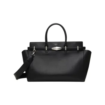 Jimmy Choo Diamond Calfskin Handbag Medium Size Women's Black