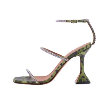 AMINA MUADDI Gilda One Strap Sandals 9.5cm Women's Green