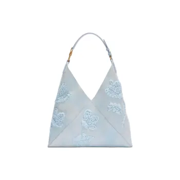 ERMANNO SCERVINO Cow Leather Shoulder Bag, Handbag, Shoulder Bag Women's Light Blue