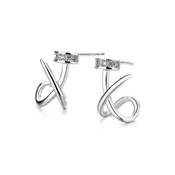 CENTURY&KINDLE S925 Silver Stud Earrings Women's