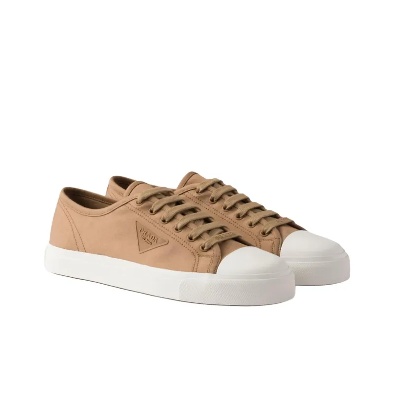 PRADA Low Top Canvas Shoes Men's Brown-2