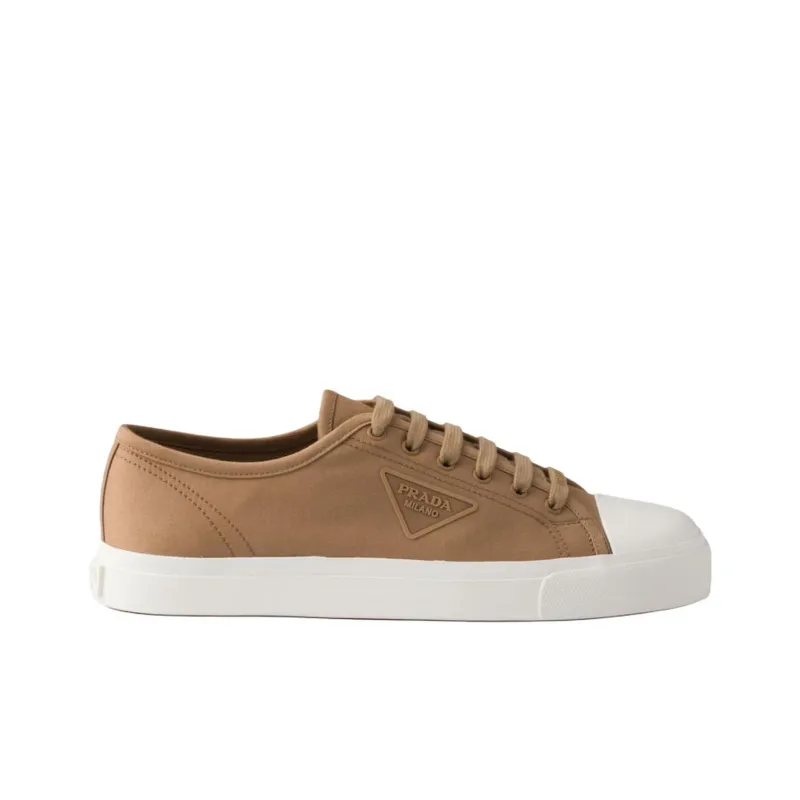 PRADA Low Top Canvas Shoes Men's Brown-1