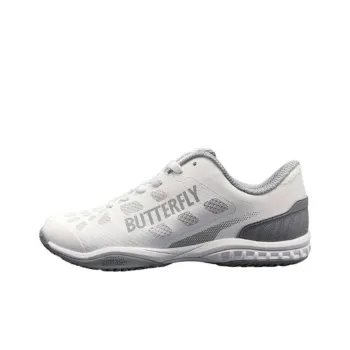 Butterfly Slip Resistant And Abrasion Resistant Functionality Low Top Table Tennis Shoes Unisex White