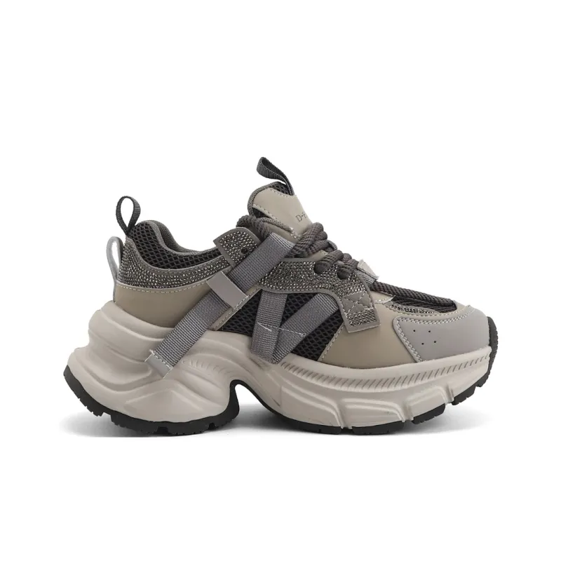 DHARRY Leisure Time Collection Height Increasing Low Top Chunky Sneakers Women's-8