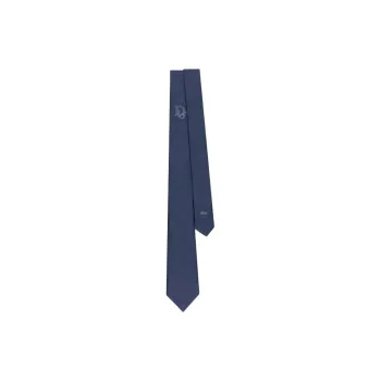 DIOR Silk Ties Men's Marine Blue