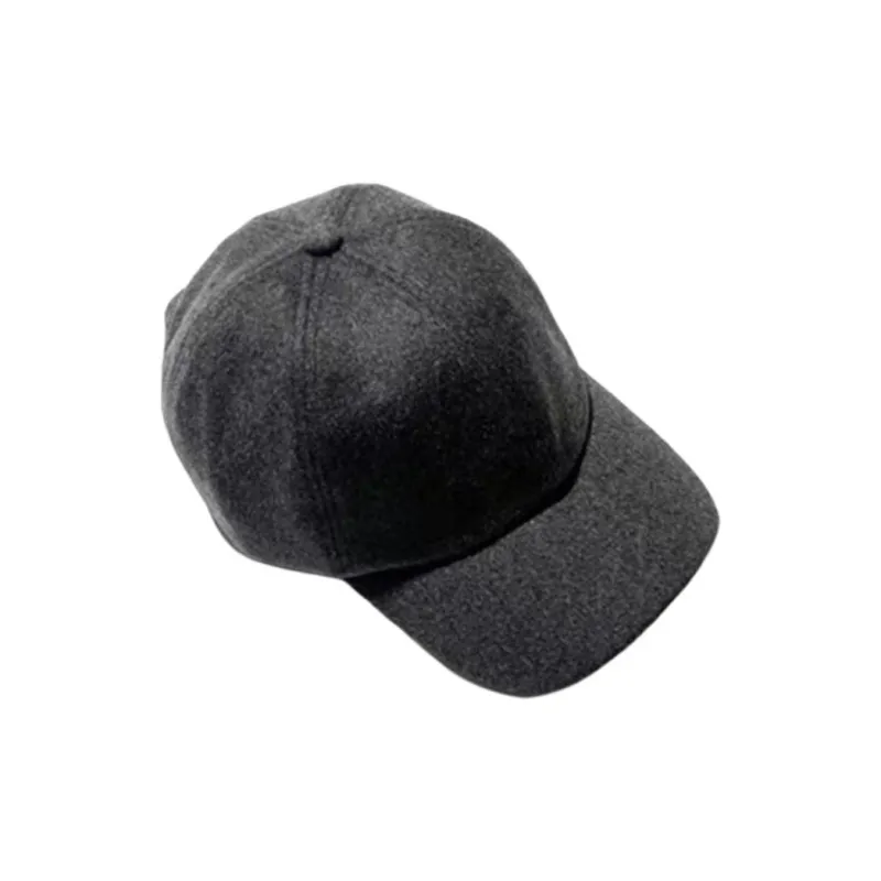 UNIQLO Sheep Wool, Polyester, Artificial Leather Baseball Caps Unisex Black/Dark Gray-3