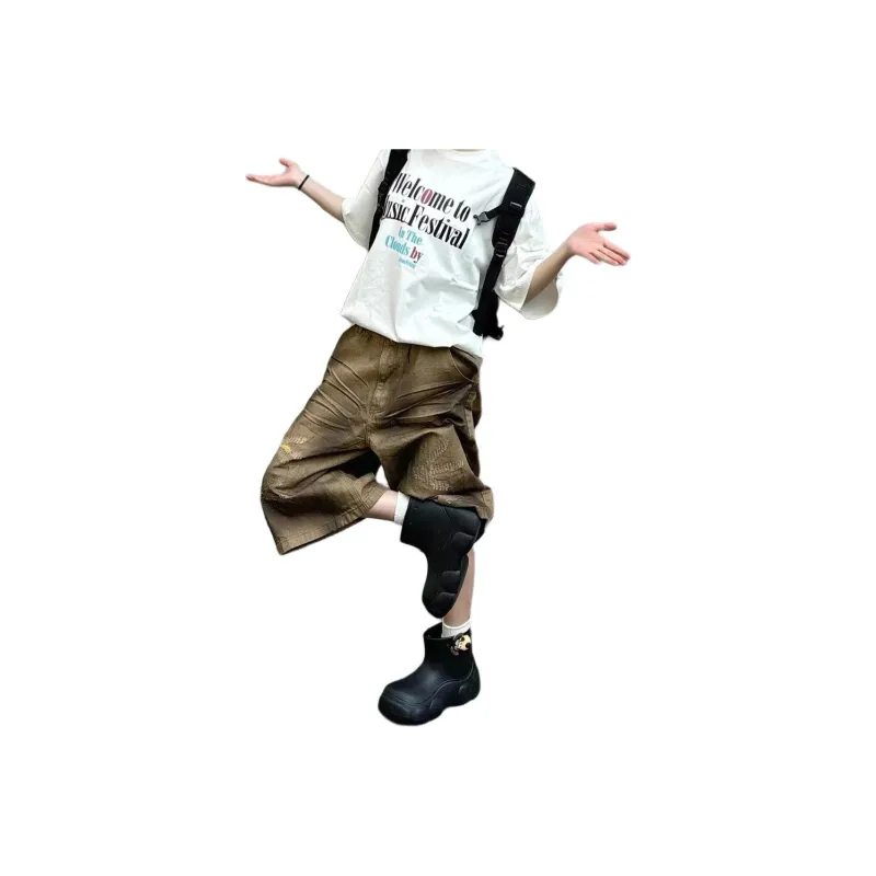 Weles Denim Shorts Unisex Khaki-5