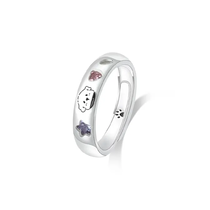 EUA Colored Glaze Jade Rings Unisex-2