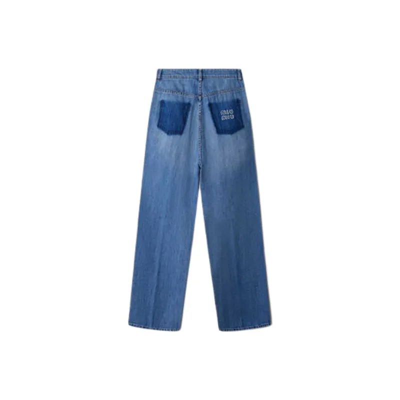 MIU MIU SS25 Jeans Women's Light Blue-1