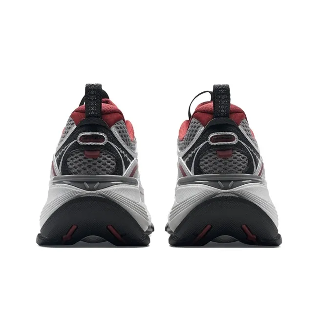 XTEP Basque 2 Abrasion Resistant Lightweight Height Increasing Low Top Casual Shoes Women's Silver Gray Red-4