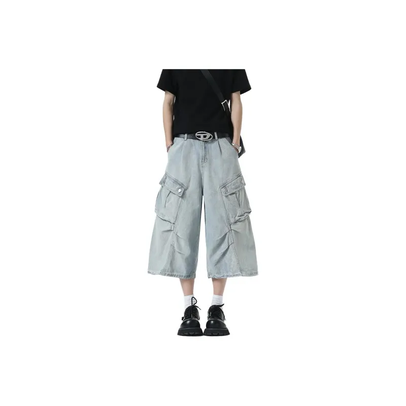 Weles Denim Shorts Unisex Light Blue-0