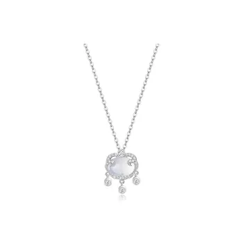 Seven Seven Silver Jewelry Natural Chalcedony Jade Necklaces Women's