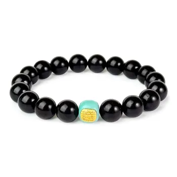PUTUOSHANWENCHUANG Small Leaf Red Sandalwood Wooden Bracelets Unisex