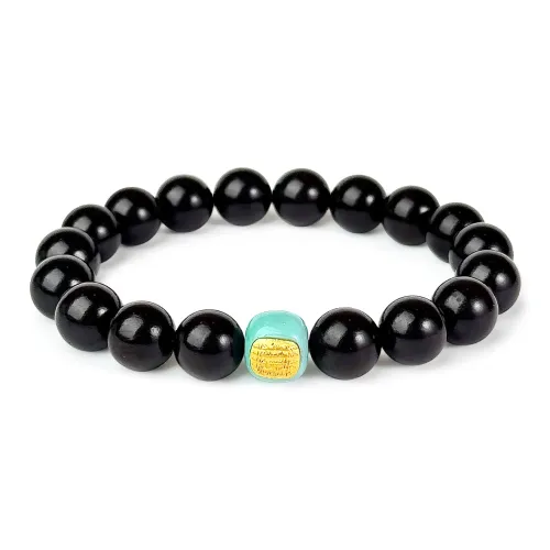 PUTUOSHANWENCHUANG Small Leaf Red Sandalwood Wooden Bracelets Unisex