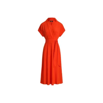 LAUREN RALPH LAUREN SS25 Short Sleeved Dress Women's Orange