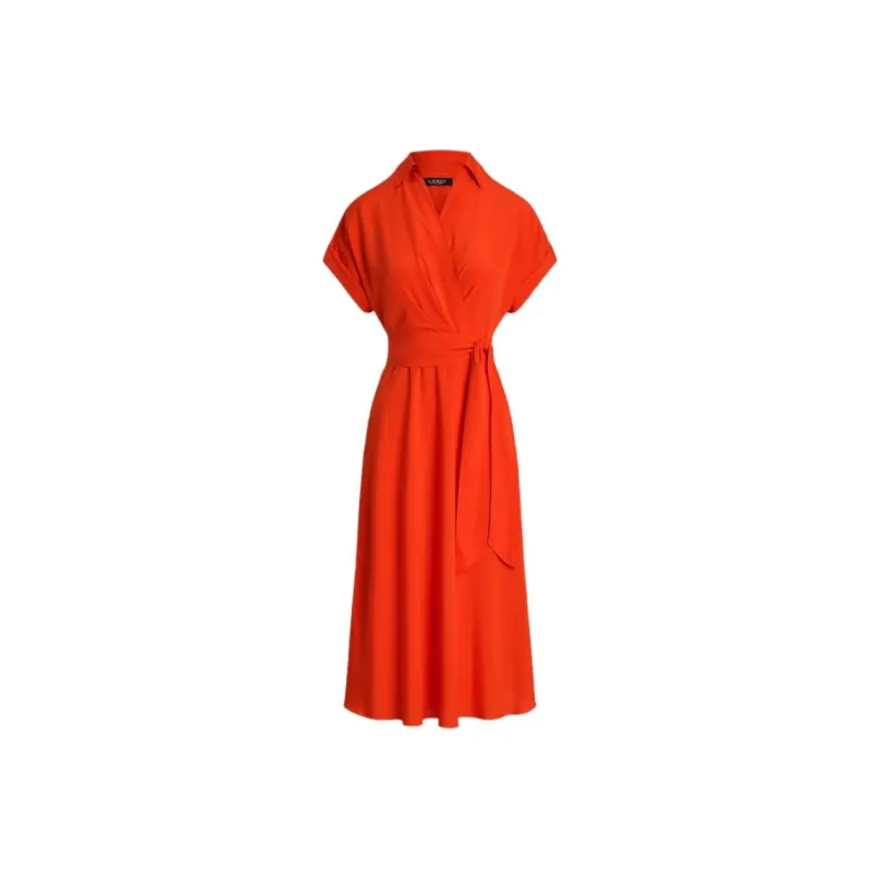 LAUREN RALPH LAUREN SS25 Short Sleeved Dress Women's Orange-0