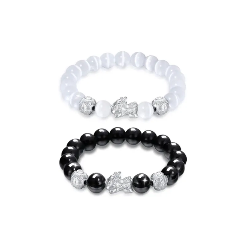 WINGSTOP Glass Cat Eye Bracelets Unisex-4
