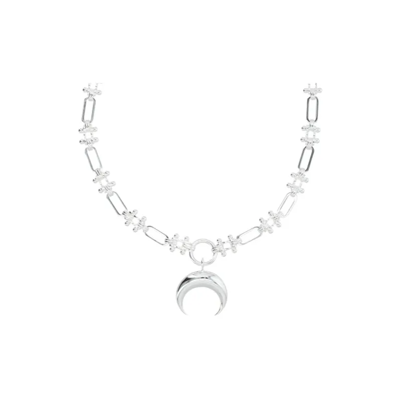 Marine Serre Crescent Moon Necklace-0