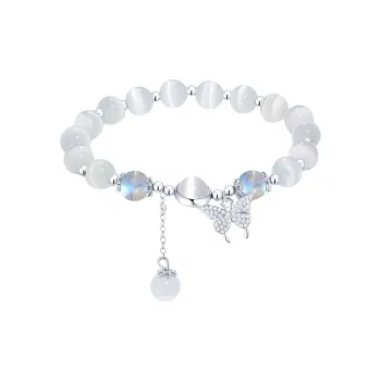 WINGSTOP Glass Cat Eye Bracelets Women's