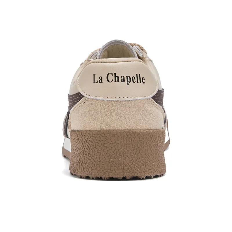 La Chapelle Wear-Resistant Slip-Resistant Low-Top Casual Shoes Women's Beige Brown-5