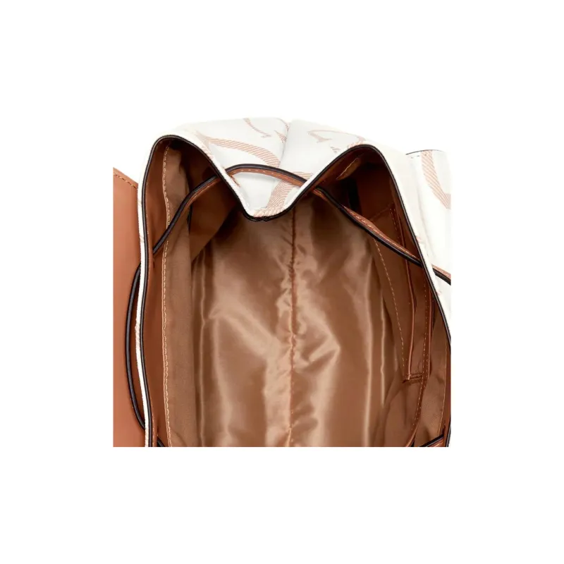 GUESS Coated Canvas Backpack Women's White-3