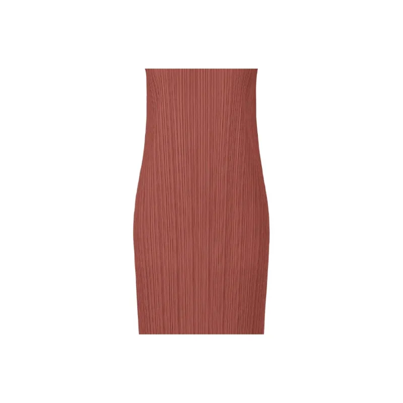PLEATS PLEASE ISSEY MIYAKE Sleeveless Dress Women's Red-1