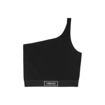 VERSACE Crop Tops Women's Black