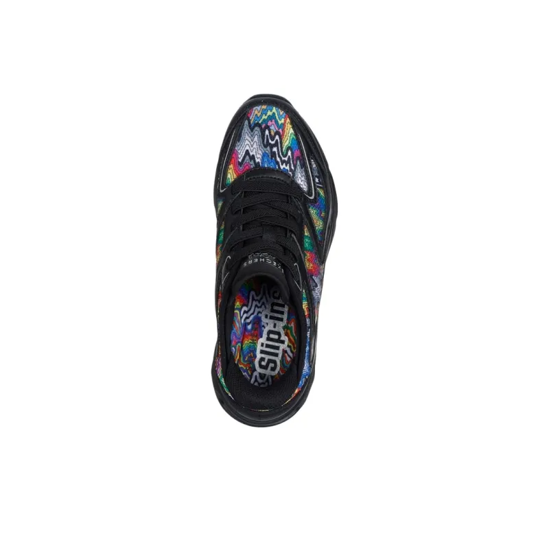Jen Stark x Skechers Tres Air Uno Mid Top Casual Shoes Women's Black-4