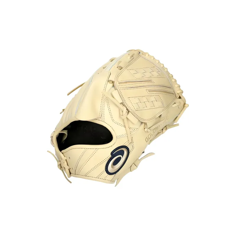 Asics Baseball Gloves Pitcher Glove Leather Men's Gold-2