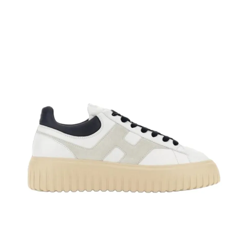 HOGAN H Stripes Low Top Skateboard Shoes Men's White Gray-1