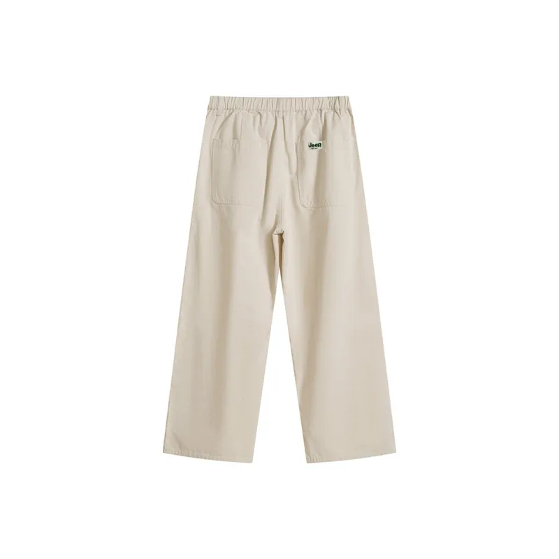 Jeep Outdoor Commute Casual Pants Unisex Original White Cow-1