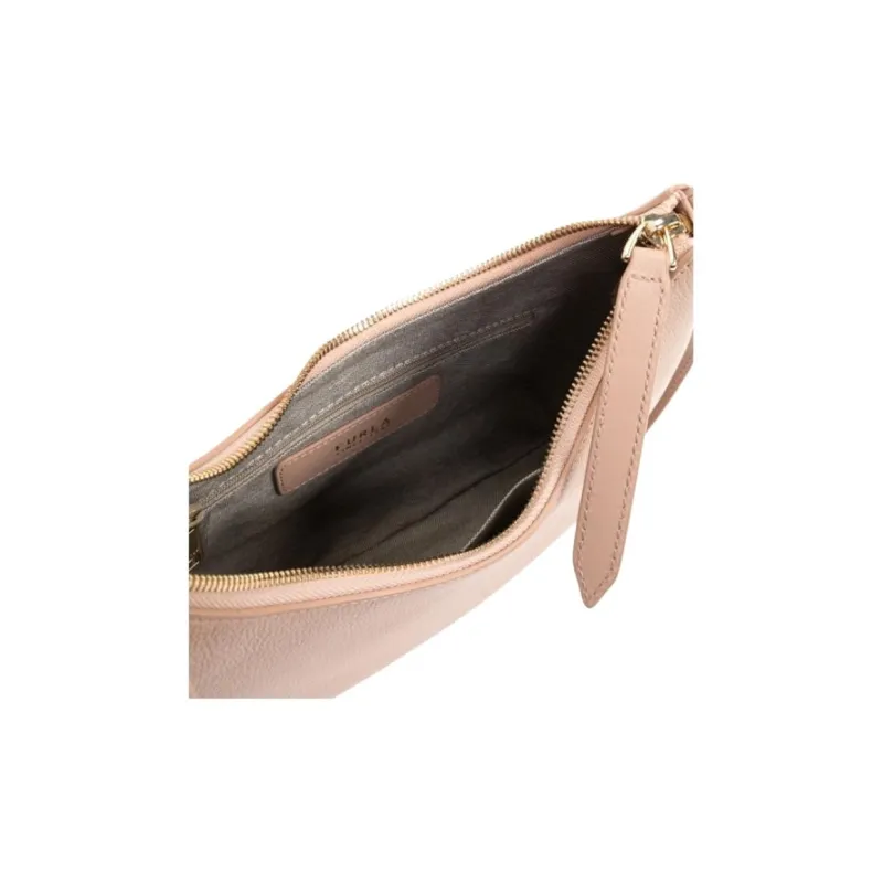 Furla GOCCIA Leather Shoulder Bag Women's Pink-3