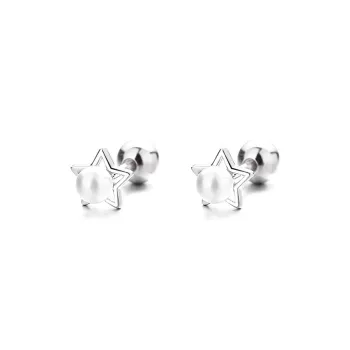 CENTURY&KINDLE S925 Silver Stud Earrings Women's