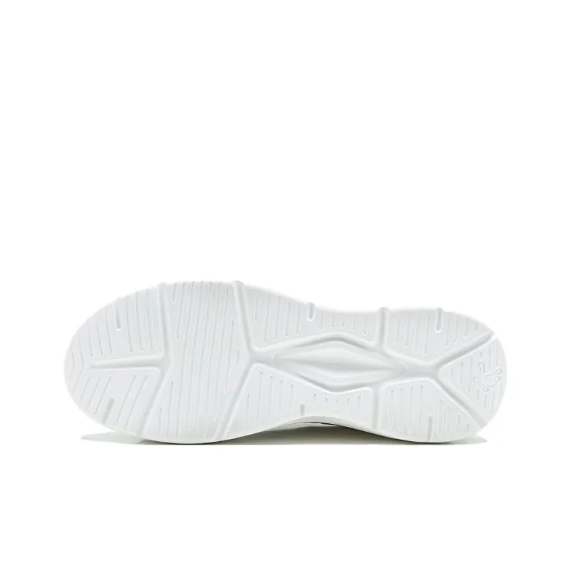 QIAODAN Slip Resistant, Breathable, Lightweight Low Top Casual Shoes Men's Cloud Peak White With Light Gray-4