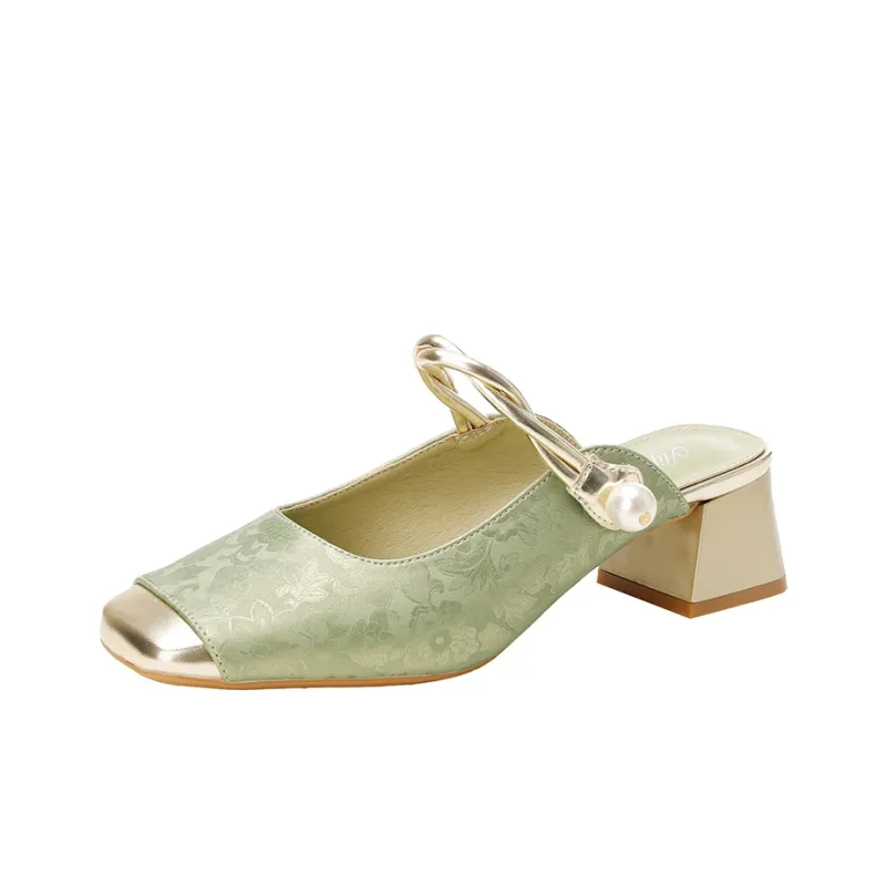 TATAYA Rubber Sole Abrasion Resistant Closed Toe Slippers Women's-15