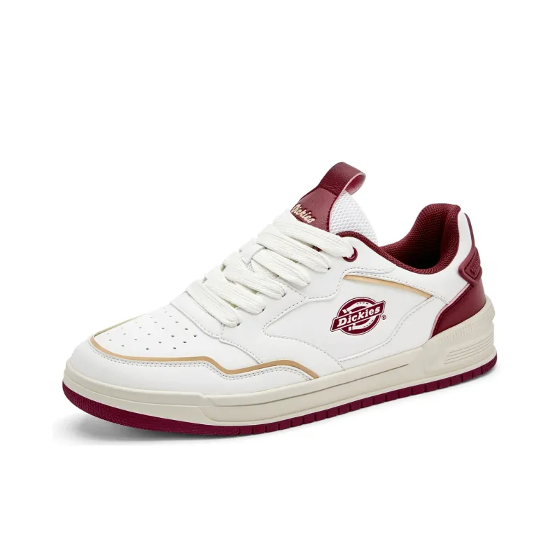 Dickies Low Top Skateboard Shoes Men's White Red-1