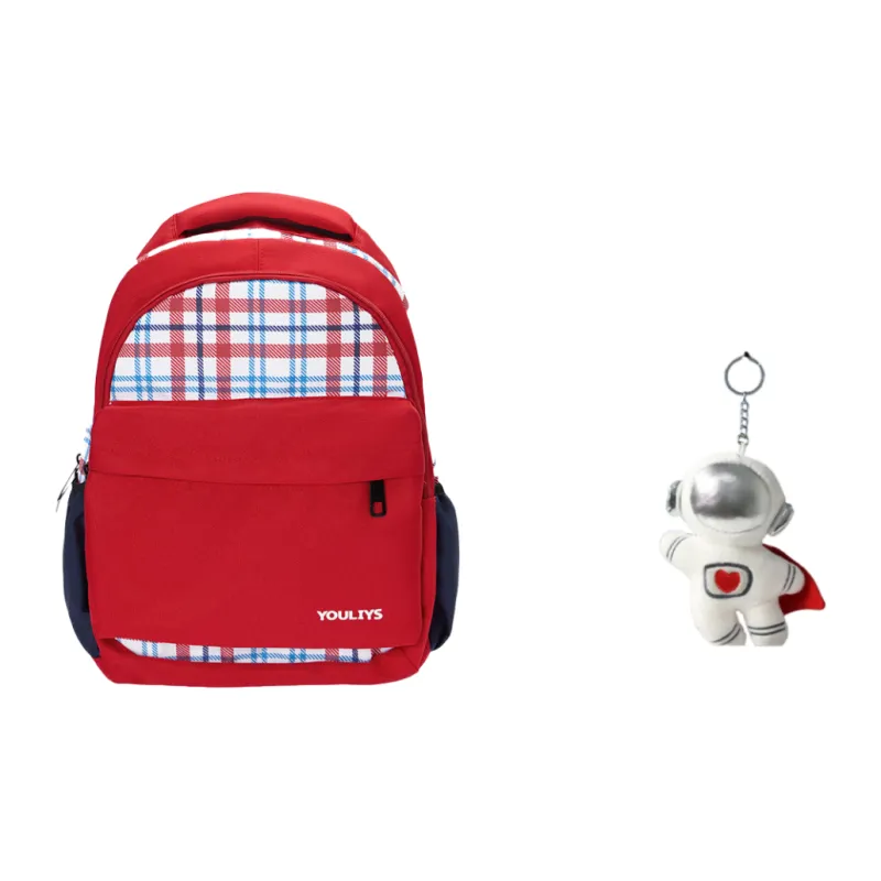 BRABOSTON Nylon Fabric Backpack Regular Unisex Red/Navy Blue-7