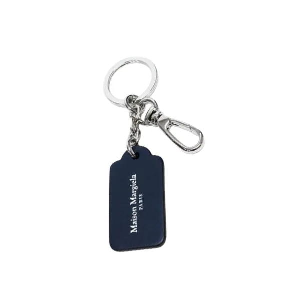 Maison Margiela Cow Leather, Metal Keychains Women's Marine Blue-0