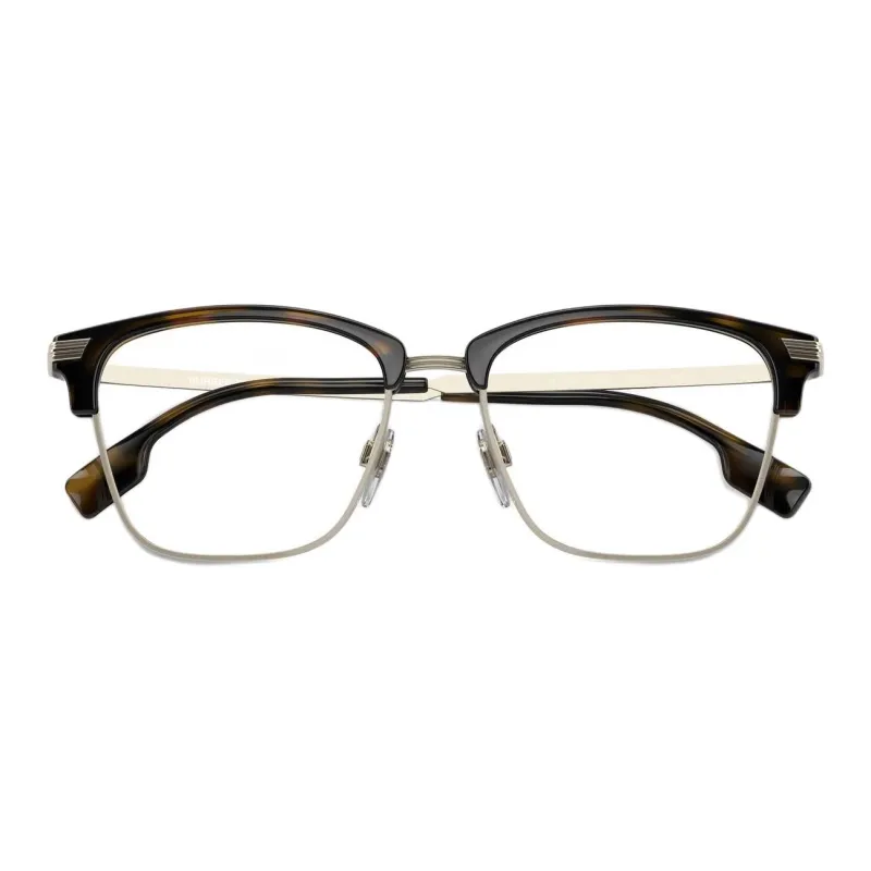 Burberry Metal Browline Eyeglass Frames Unisex Tortoiseshell-3