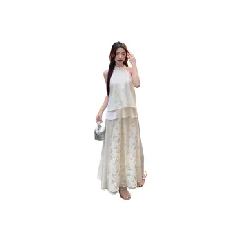 Flowers In Water Skirt Set Women's