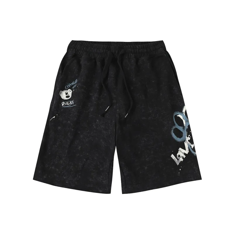 LAMLICKA Casual Shorts Unisex Black-0