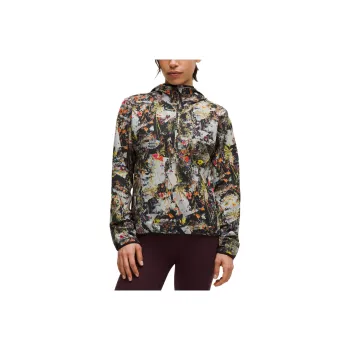 Lululemon Jacket Women's Black With Neon Floral Mixed Color