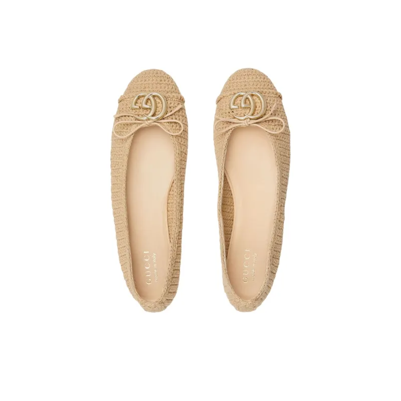 GUCCI Horsebit Casual Single Shoes Women's Beige-3