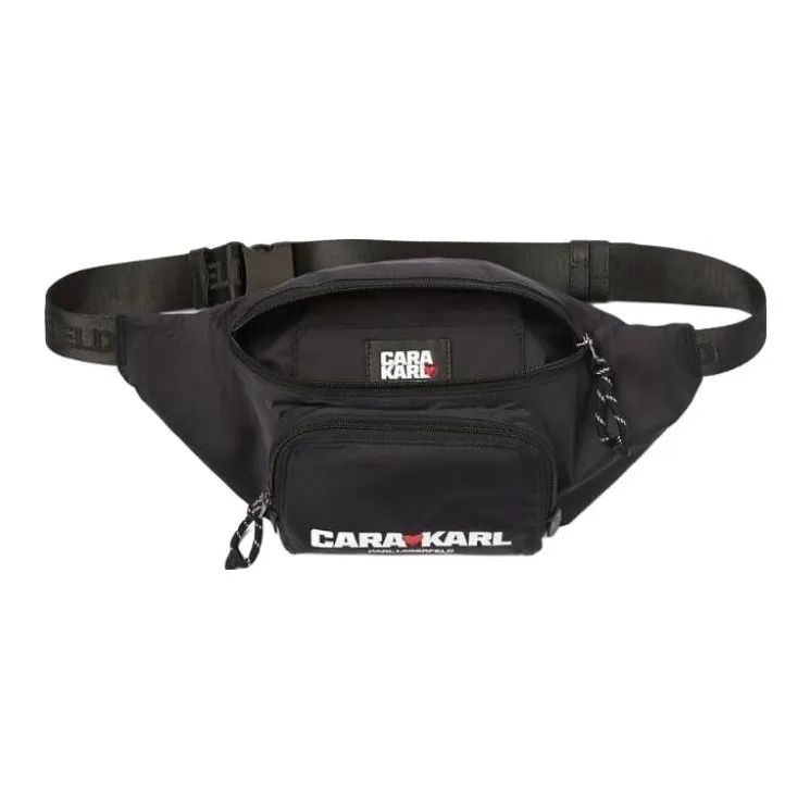 KARL LAGERFELD Cara Delevingne Collaboration Polyamide Fanny Pack Men's Black-2