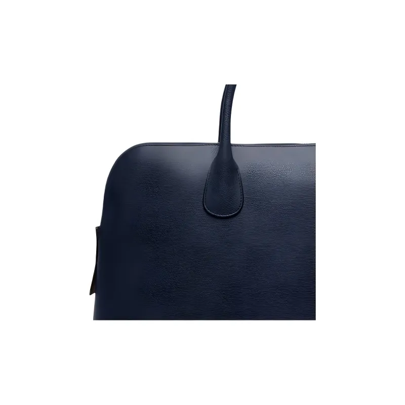 Valextra Millepunte Calfskin Shoulder Bag, Crossbody Bag, Handbag Men's Blue-3