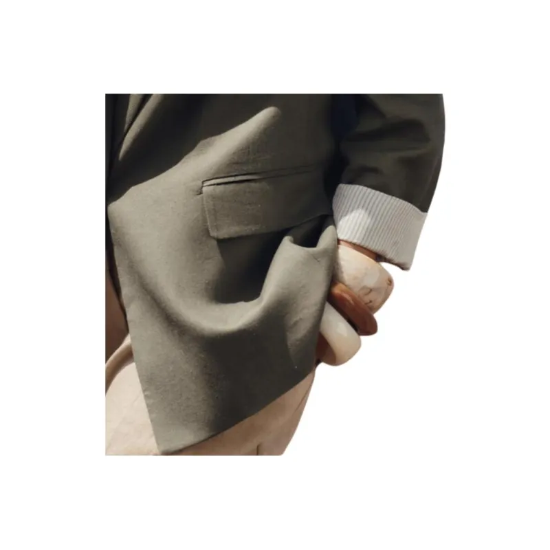 ZARA Business Suit Women's Medium Khaki-2